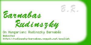 barnabas rudinszky business card