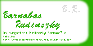 barnabas rudinszky business card